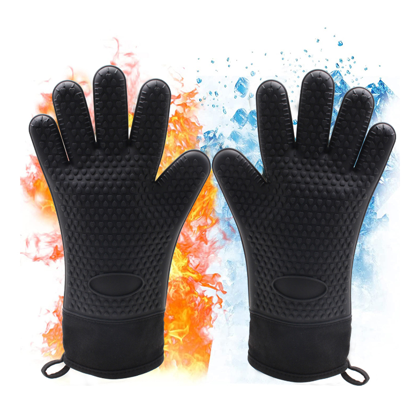 Oven Mitt Silicone - 실리콘 오븐 장갑 내열성 긴 실리콘