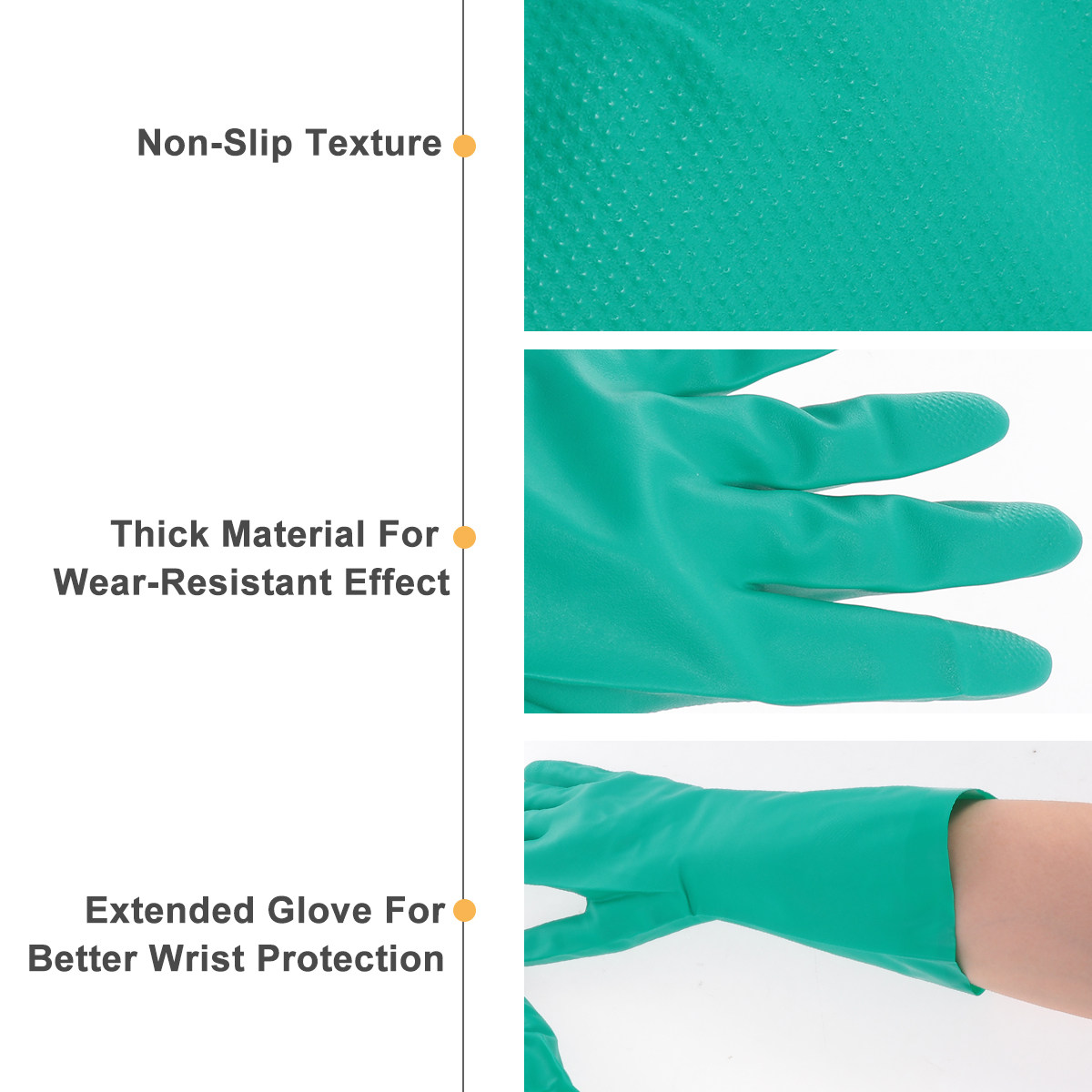Dish Glove Rubber - 방수 설거지용 장갑 1쌍, 가정용 고무