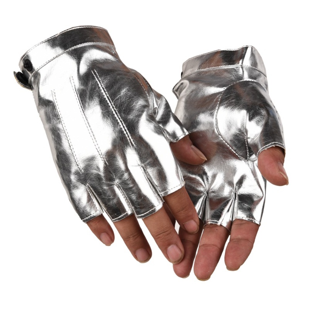 Leather Driving Glove - 패션 펑크 PU 드라이빙 장갑 버튼