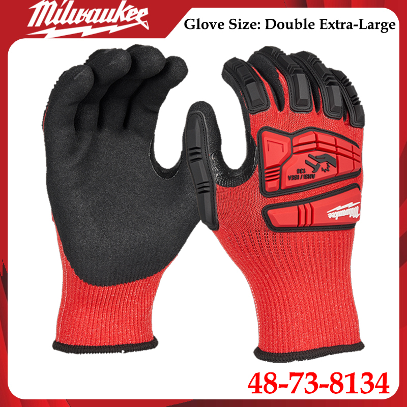 Work Glove Impact - 밀워키 48-73-8134 XXL 사이즈, 내구성이 뛰어난