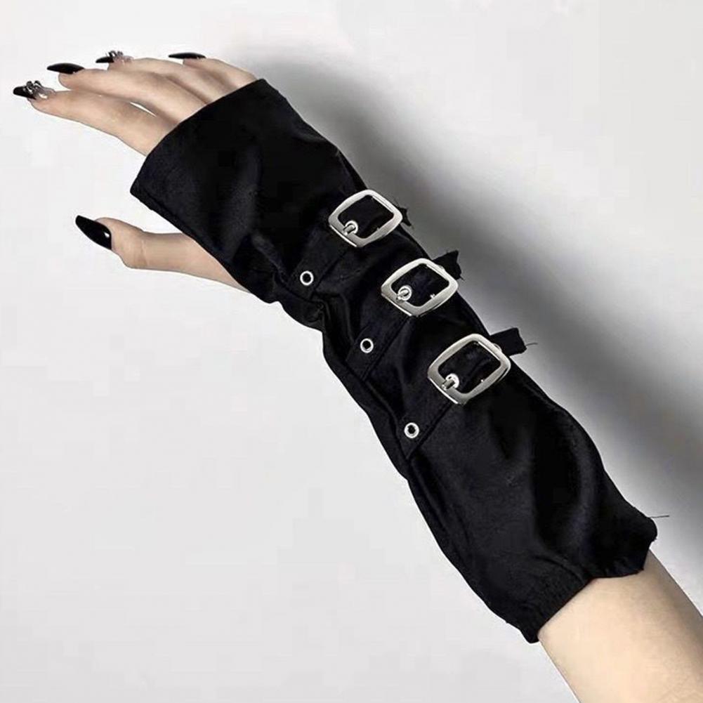 고스 암 워머 핑거리스 장갑 여성용 펑크 메탈 버클 암 - Fingerless Glove Knit 리뷰 및 가격