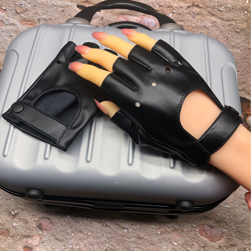 여성 펑크 나이트 클럽 힙합 쇼 사진 댄스 미튼 숙녀  - Leather Driving Glove 리뷰 및 가격