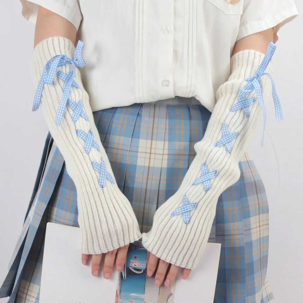 2024 새로운 여성 가을 겨울 니트 팔 슬리브 카와이 - Fingerless Glove Knit 리뷰 및 가격
