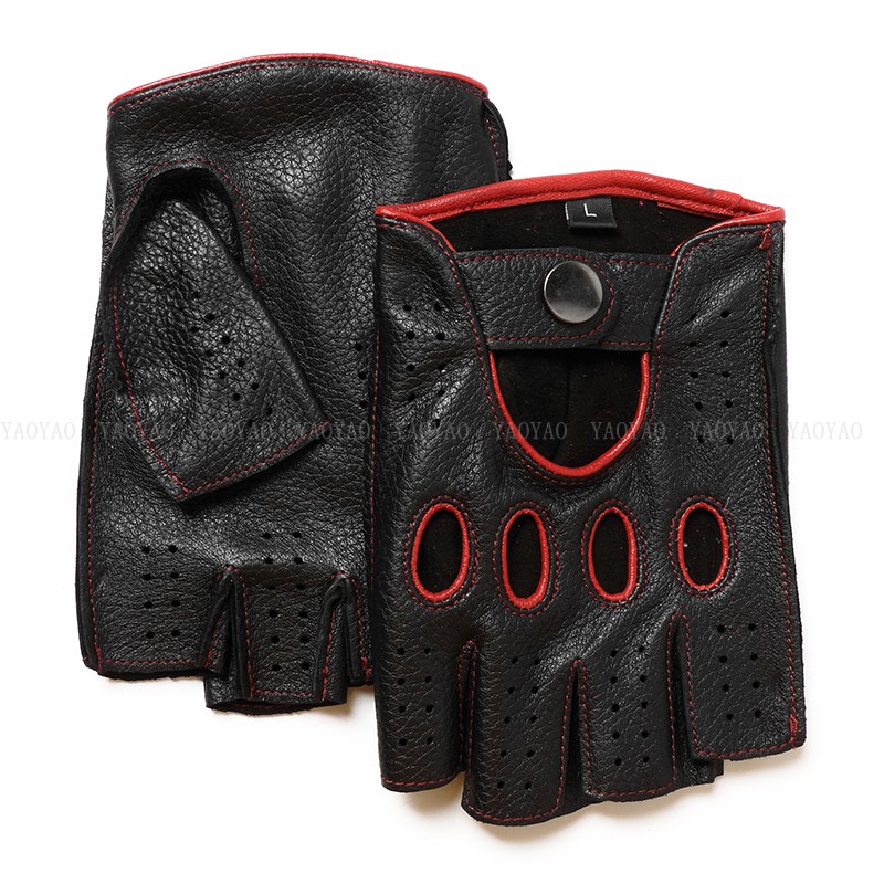 최고 품질의 진짜 순수 가죽 장갑 남성 반 손가락 얇은 - Workout Glove Gym 리뷰 및 가격