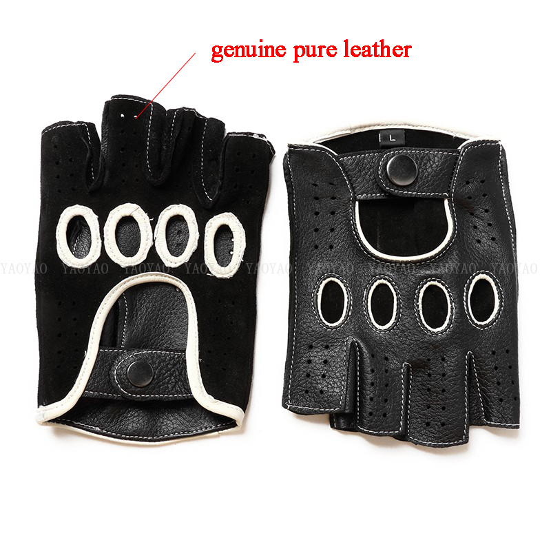최고 품질의 진짜 순수 가죽 장갑 남성 반 손가락 얇은 - Workout Glove Gym 리뷰 및 가격