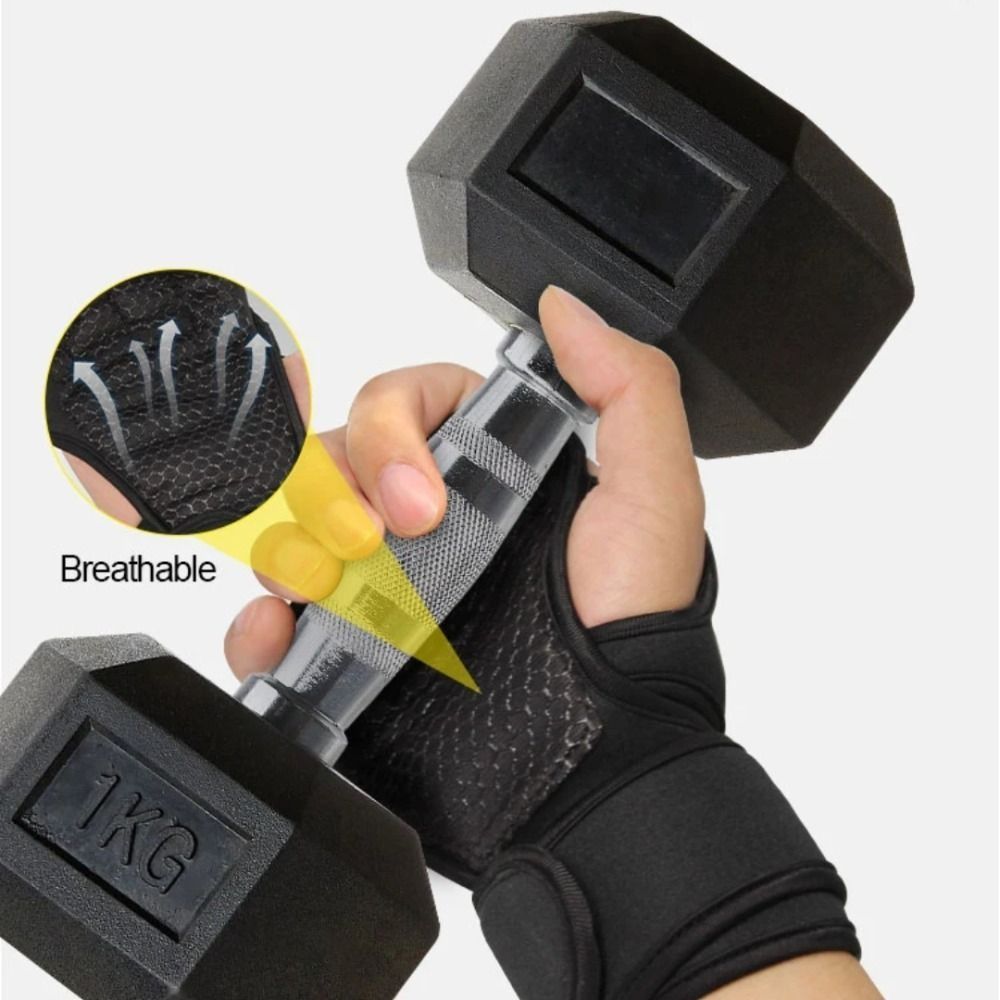 미끄럼 방지 체육관 피트니스 장갑 내마모성 손목 보호  - Workout Glove Gym 리뷰 및 가격