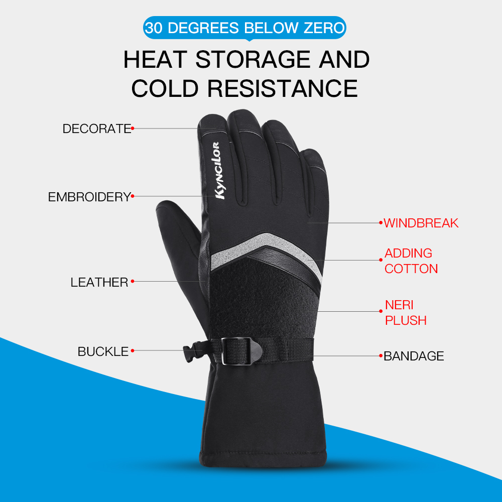 겨울 야외 사이클링 스키 등산 장갑 두꺼운 양털 따뜻한 - Ski Glove Waterproof 리뷰 및 가격