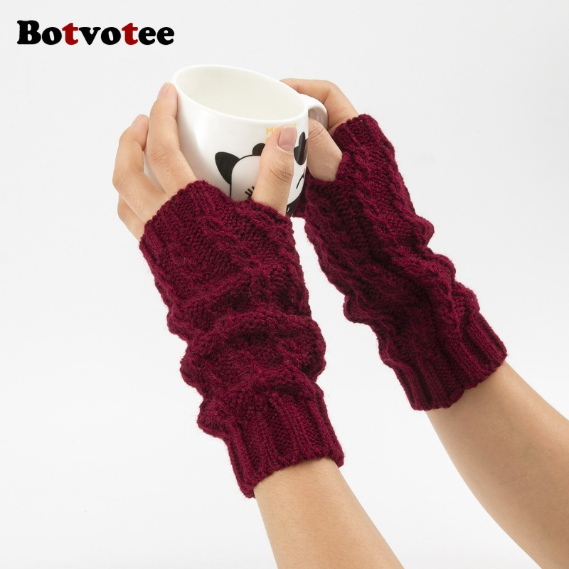 보트보티 Y2K 하프 핑거 겨울 장갑 여성용 겨울 부드 - Fingerless Glove Knit 리뷰 및 가격